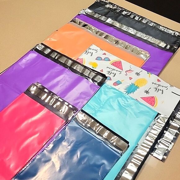 Poly Mailers 50pc Starter Pack w/ 50 Thank you Stickers - Picture 2 of 15